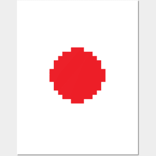 Japan Flag - Pixels Posters and Art